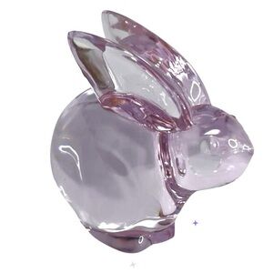 Oneida Crystal Pink Rabbit Bunny Figurine Made in Korea